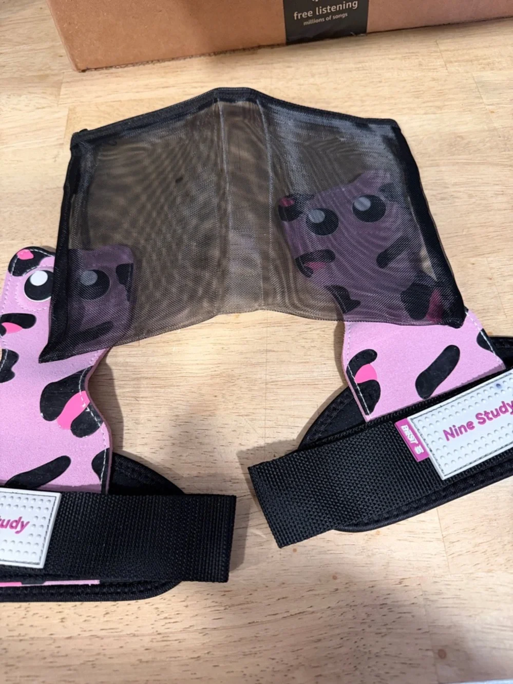 Pink Animal-Print  fitness straps (1)